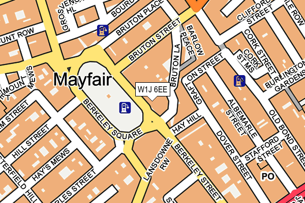 W1J 6EE map - OS OpenMap – Local (Ordnance Survey)