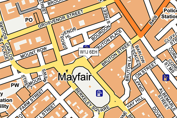 W1J 6EH map - OS OpenMap – Local (Ordnance Survey)