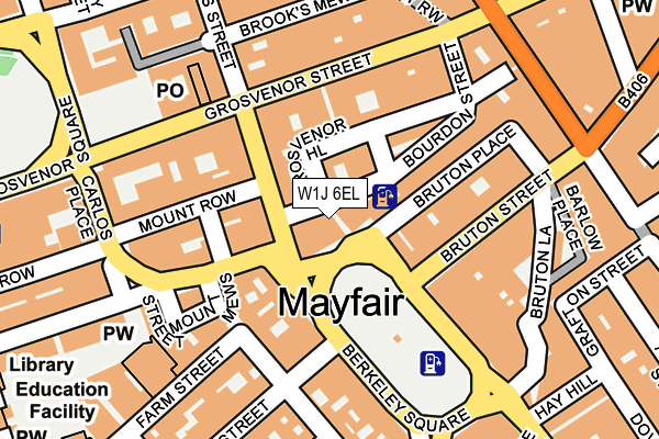 W1J 6EL map - OS OpenMap – Local (Ordnance Survey)