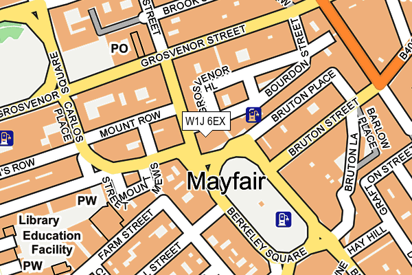 W1J 6EX map - OS OpenMap – Local (Ordnance Survey)