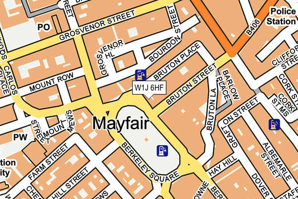 W1J 6HF map - OS OpenMap – Local (Ordnance Survey)