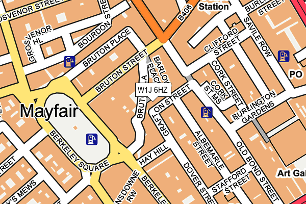 W1J 6HZ map - OS OpenMap – Local (Ordnance Survey)