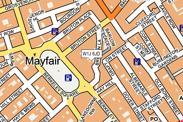 W1J 6JD map - OS OpenMap – Local (Ordnance Survey)