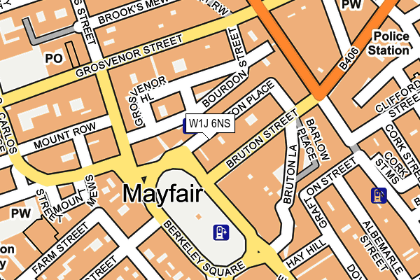 W1J 6NS map - OS OpenMap – Local (Ordnance Survey)