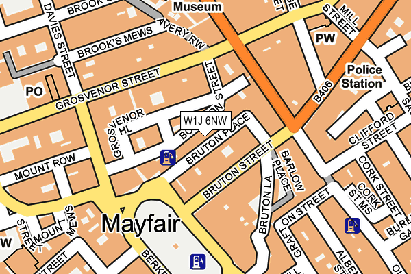 W1J 6NW map - OS OpenMap – Local (Ordnance Survey)