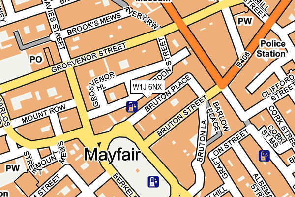 W1J 6NX map - OS OpenMap – Local (Ordnance Survey)