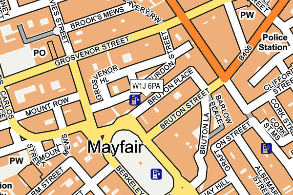 W1J 6PA map - OS OpenMap – Local (Ordnance Survey)