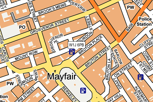 W1J 6PB map - OS OpenMap – Local (Ordnance Survey)