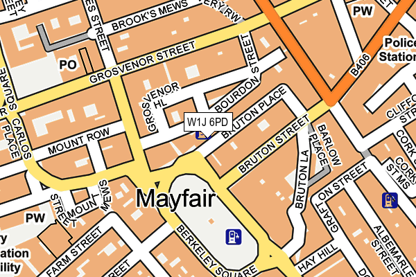 W1J 6PD map - OS OpenMap – Local (Ordnance Survey)