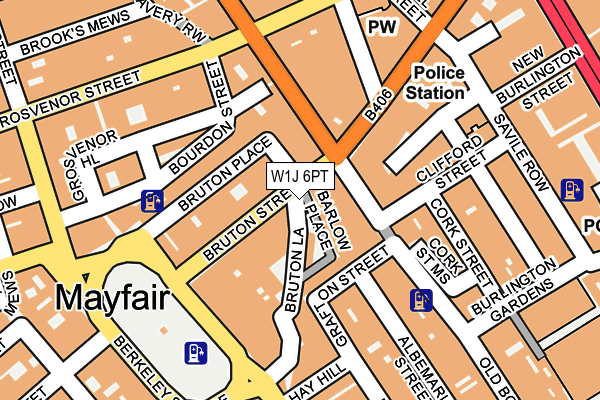 W1J 6PT map - OS OpenMap – Local (Ordnance Survey)