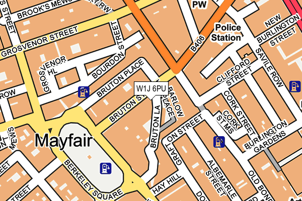 W1J 6PU map - OS OpenMap – Local (Ordnance Survey)