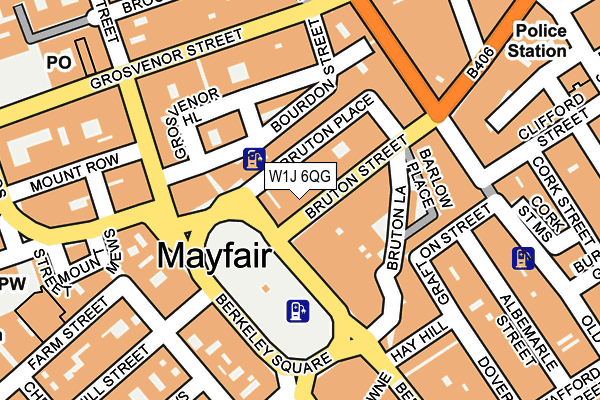 W1J 6QG map - OS OpenMap – Local (Ordnance Survey)