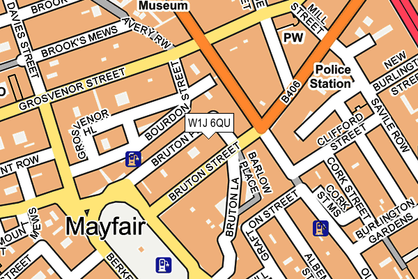 W1J 6QU map - OS OpenMap – Local (Ordnance Survey)