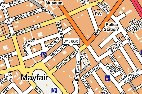 W1J 6QX map - OS OpenMap – Local (Ordnance Survey)