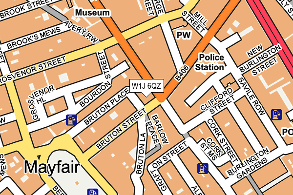 W1J 6QZ map - OS OpenMap – Local (Ordnance Survey)