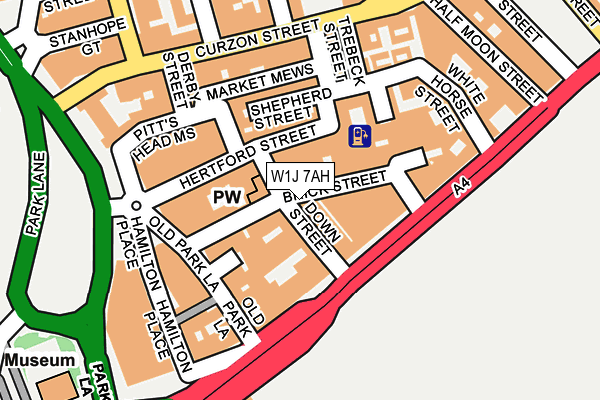 W1J 7AH map - OS OpenMap – Local (Ordnance Survey)