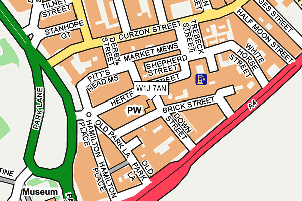 W1J 7AN map - OS OpenMap – Local (Ordnance Survey)