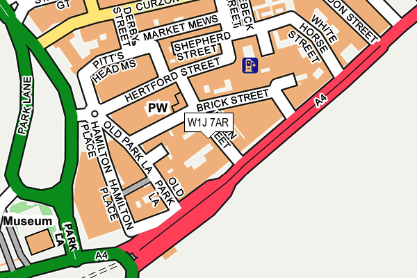 W1J 7AR map - OS OpenMap – Local (Ordnance Survey)
