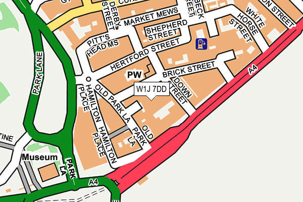 W1J 7DD map - OS OpenMap – Local (Ordnance Survey)