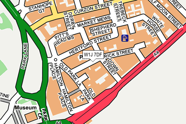 W1J 7DF map - OS OpenMap – Local (Ordnance Survey)