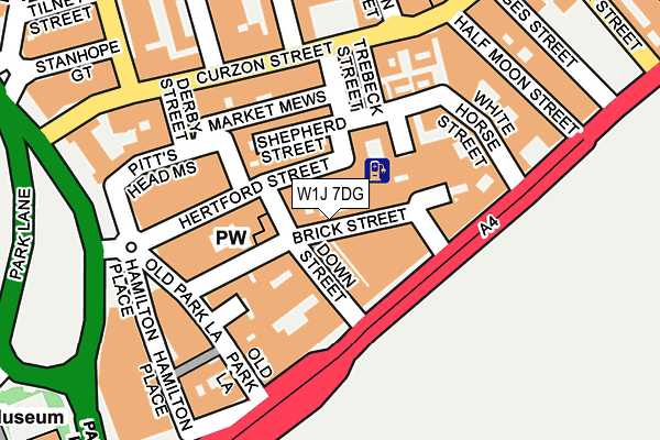 W1J 7DG map - OS OpenMap – Local (Ordnance Survey)