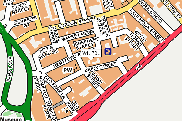 W1J 7DL map - OS OpenMap – Local (Ordnance Survey)