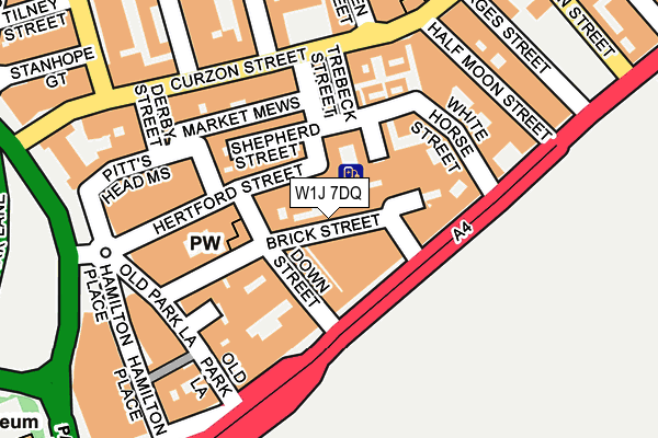 W1J 7DQ map - OS OpenMap – Local (Ordnance Survey)