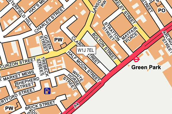 W1J 7EL map - OS OpenMap – Local (Ordnance Survey)