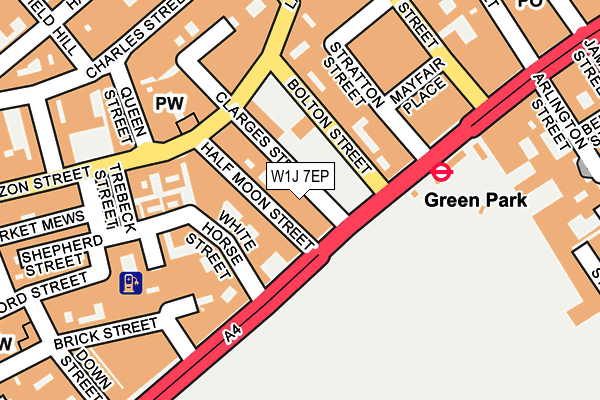 W1J 7EP map - OS OpenMap – Local (Ordnance Survey)