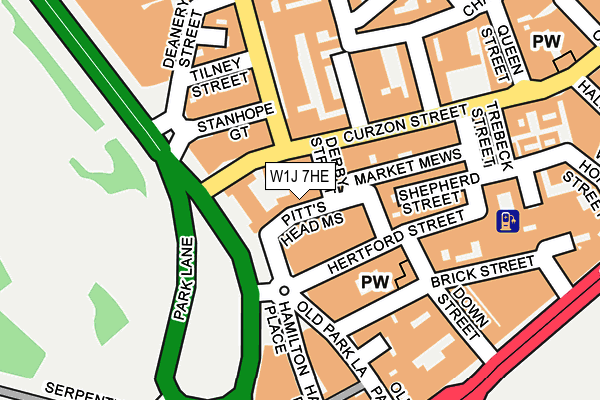 W1J 7HE map - OS OpenMap – Local (Ordnance Survey)