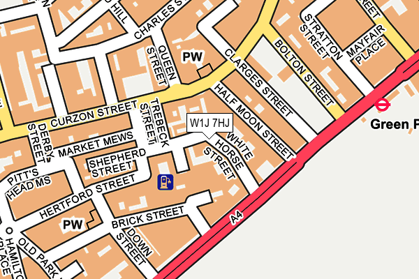 W1J 7HJ map - OS OpenMap – Local (Ordnance Survey)