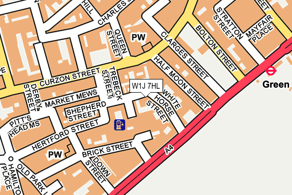 W1J 7HL map - OS OpenMap – Local (Ordnance Survey)