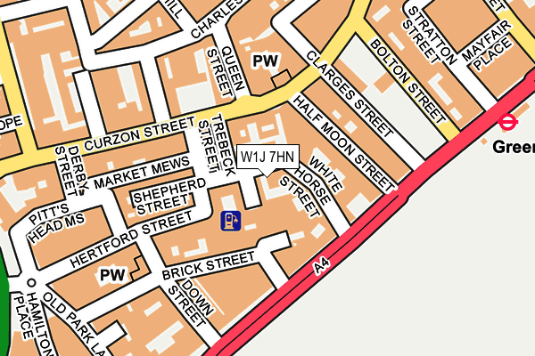 W1J 7HN map - OS OpenMap – Local (Ordnance Survey)