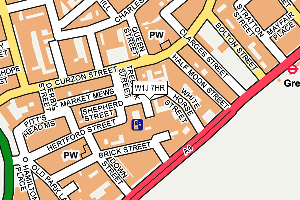 W1J 7HR map - OS OpenMap – Local (Ordnance Survey)