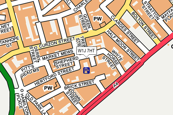 W1J 7HT map - OS OpenMap – Local (Ordnance Survey)