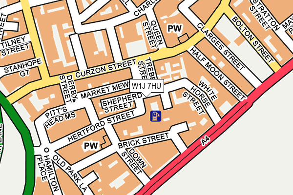 W1J 7HU map - OS OpenMap – Local (Ordnance Survey)