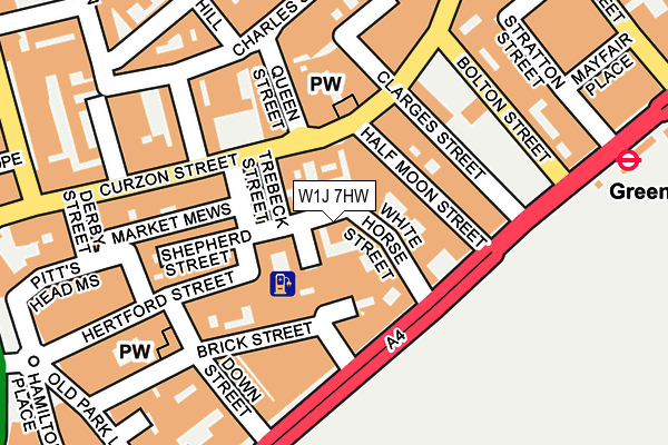W1J 7HW map - OS OpenMap – Local (Ordnance Survey)