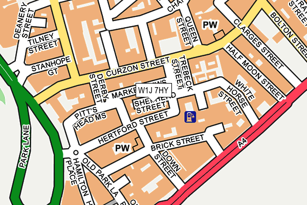 W1J 7HY map - OS OpenMap – Local (Ordnance Survey)