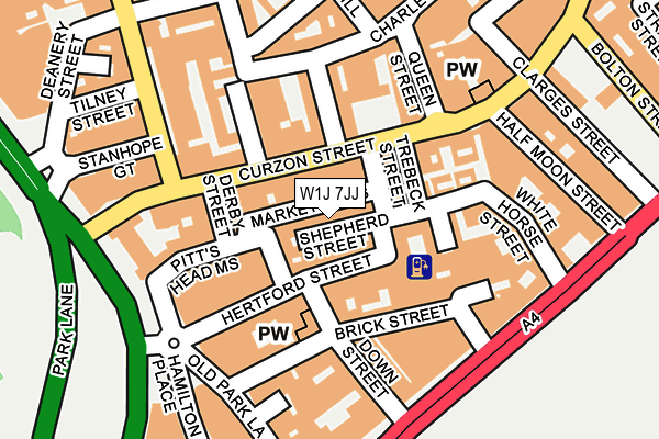 W1J 7JJ map - OS OpenMap – Local (Ordnance Survey)