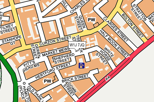 W1J 7JQ map - OS OpenMap – Local (Ordnance Survey)
