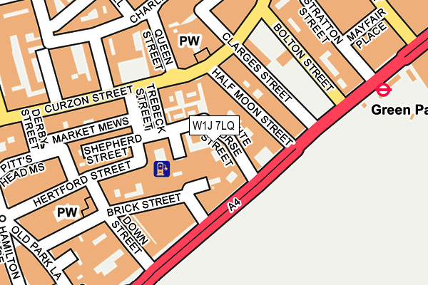 W1J 7LQ map - OS OpenMap – Local (Ordnance Survey)