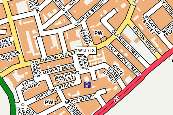W1J 7LS map - OS OpenMap – Local (Ordnance Survey)