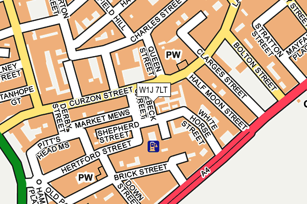 W1J 7LT map - OS OpenMap – Local (Ordnance Survey)