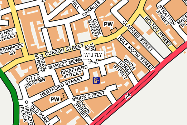 W1J 7LY map - OS OpenMap – Local (Ordnance Survey)