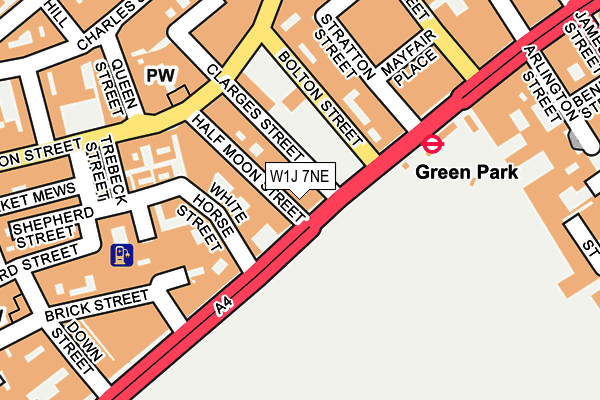 W1J 7NE map - OS OpenMap – Local (Ordnance Survey)
