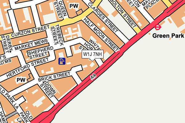 W1J 7NH map - OS OpenMap – Local (Ordnance Survey)