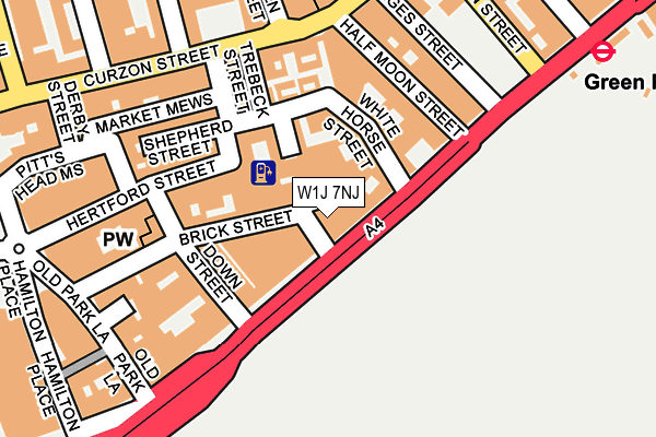 W1J 7NJ map - OS OpenMap – Local (Ordnance Survey)