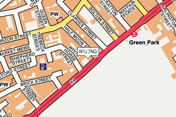 W1J 7NQ map - OS OpenMap – Local (Ordnance Survey)