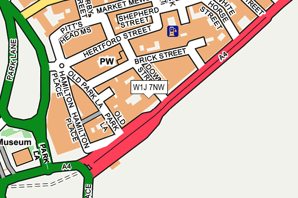 W1J 7NW map - OS OpenMap – Local (Ordnance Survey)
