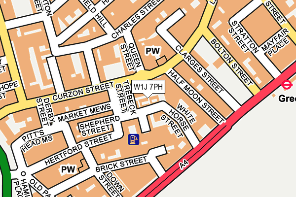 W1J 7PH map - OS OpenMap – Local (Ordnance Survey)